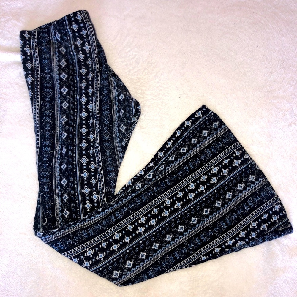 Bell Bottom Patterned Pants